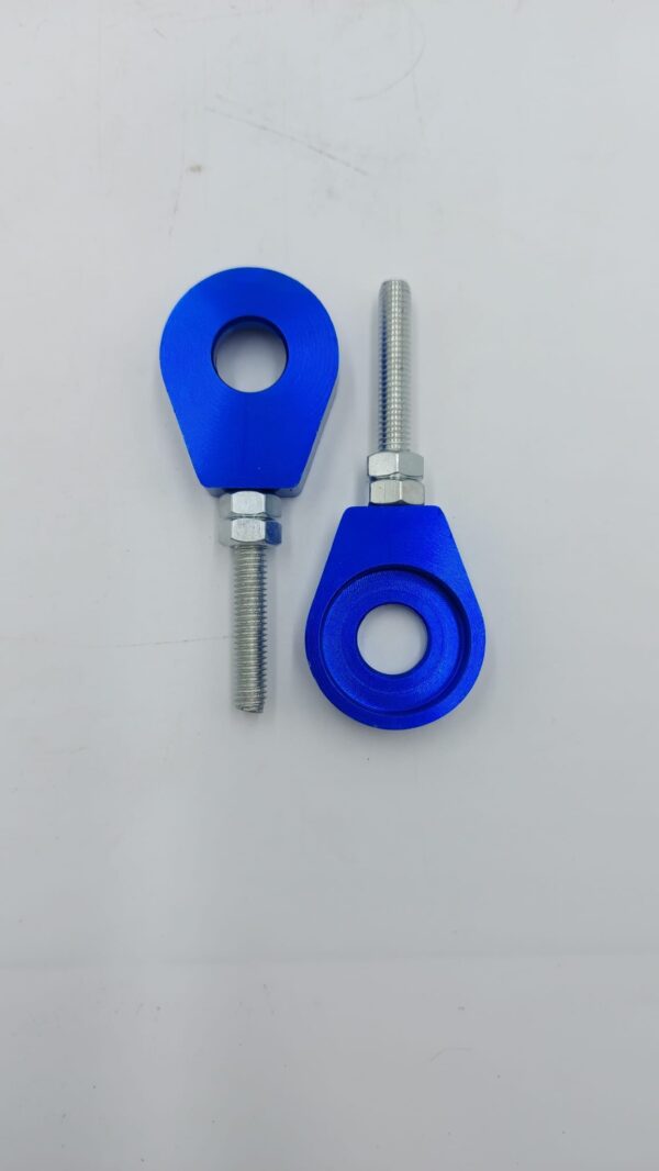 2 Kettenspanner Blau Paar CNC Gefräst p. Simson S51 S70 KR51 SR50 S53 S83 – Bild 2