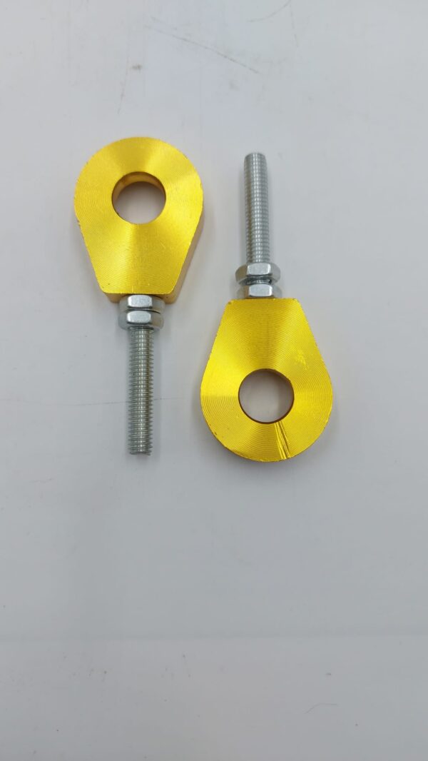 2 Kettenspanner Gold Paar CNC Gefräst p. Simson S51 S70 KR51 SR50 S53 S83