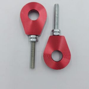 2 Kettenspanner Rot Paar CNC Gefräst p. Simson S51 S70 KR51 SR50 S53 S83