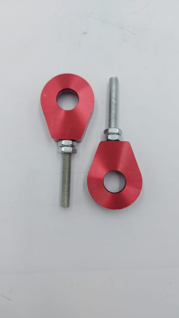 2 Kettenspanner Rot Paar CNC Gefräst p. Simson S51 S70 KR51 SR50 S53 S83