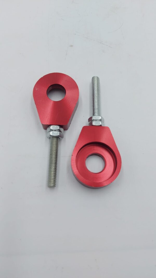 2 Kettenspanner Rot Paar CNC Gefräst p. Simson S51 S70 KR51 SR50 S53 S83 – Bild 2