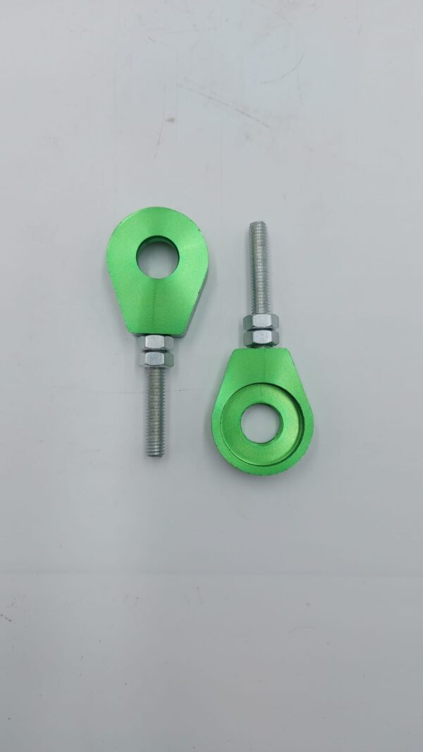 2 Kettenspanner Grün Paar CNC Gefräst p. Simson S51 S70 KR51 SR50 S53 S83 – Bild 2