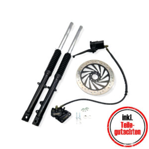 ZT Tuning Performance Umbauset für Scheibenbremse Ø260mm S51, S70 kurz Schwarz inkl. Teilegutachten